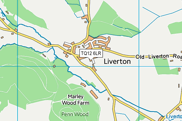 TQ12 6LR map - OS VectorMap District (Ordnance Survey)