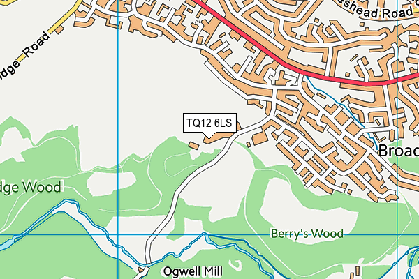 TQ12 6LS map - OS VectorMap District (Ordnance Survey)