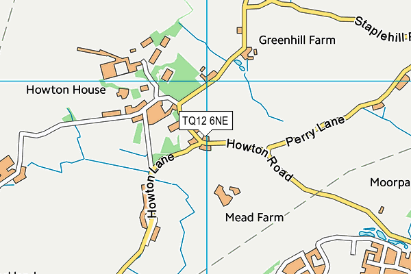 TQ12 6NE map - OS VectorMap District (Ordnance Survey)