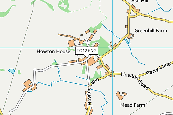 TQ12 6NG map - OS VectorMap District (Ordnance Survey)