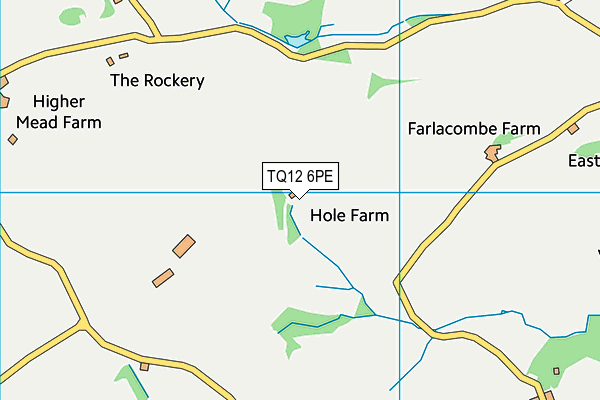 TQ12 6PE map - OS VectorMap District (Ordnance Survey)