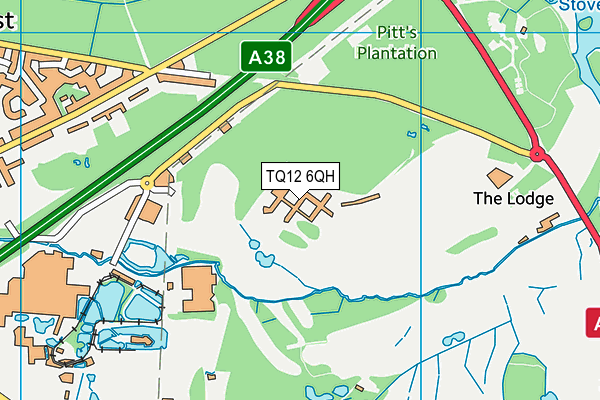 TQ12 6QH map - OS VectorMap District (Ordnance Survey)