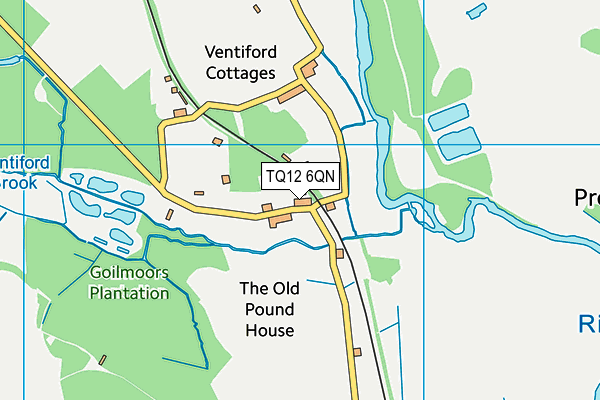 TQ12 6QN map - OS VectorMap District (Ordnance Survey)