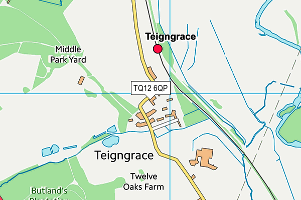 TQ12 6QP map - OS VectorMap District (Ordnance Survey)