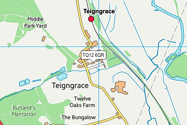 TQ12 6QR map - OS VectorMap District (Ordnance Survey)
