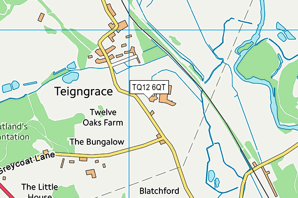 TQ12 6QT map - OS VectorMap District (Ordnance Survey)