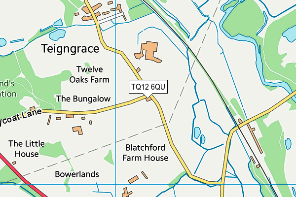 TQ12 6QU map - OS VectorMap District (Ordnance Survey)