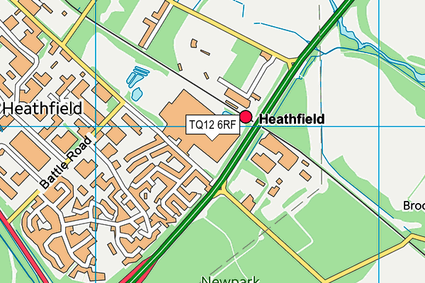 TQ12 6RF map - OS VectorMap District (Ordnance Survey)