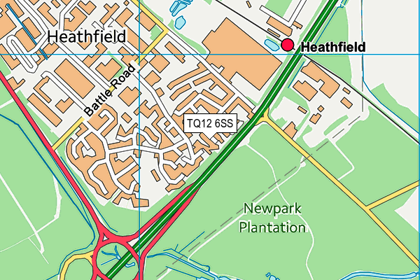 TQ12 6SS map - OS VectorMap District (Ordnance Survey)