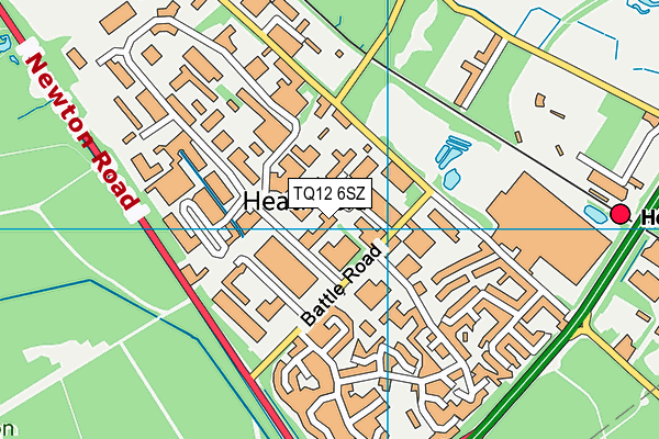 TQ12 6SZ map - OS VectorMap District (Ordnance Survey)