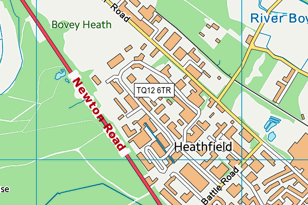 TQ12 6TR map - OS VectorMap District (Ordnance Survey)