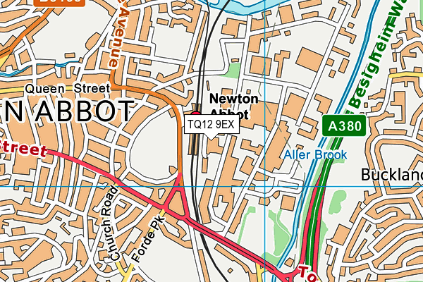 TQ12 9EX map - OS VectorMap District (Ordnance Survey)