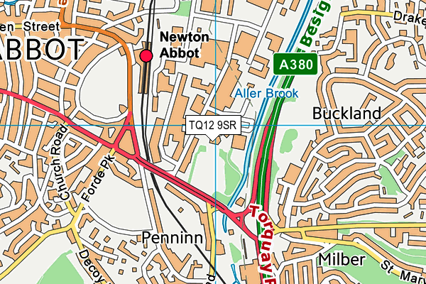 TQ12 9SR map - OS VectorMap District (Ordnance Survey)