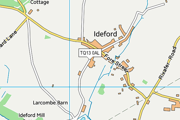 TQ13 0AL map - OS VectorMap District (Ordnance Survey)