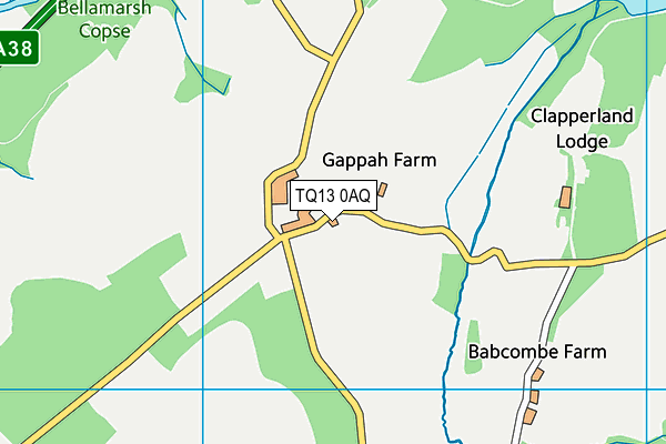 TQ13 0AQ map - OS VectorMap District (Ordnance Survey)
