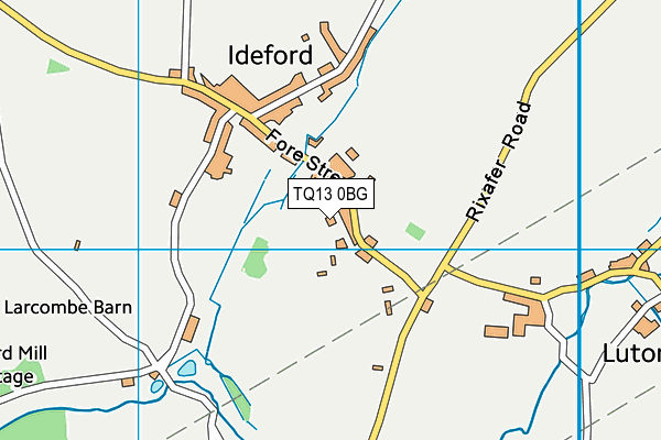 TQ13 0BG map - OS VectorMap District (Ordnance Survey)