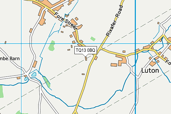 TQ13 0BQ map - OS VectorMap District (Ordnance Survey)