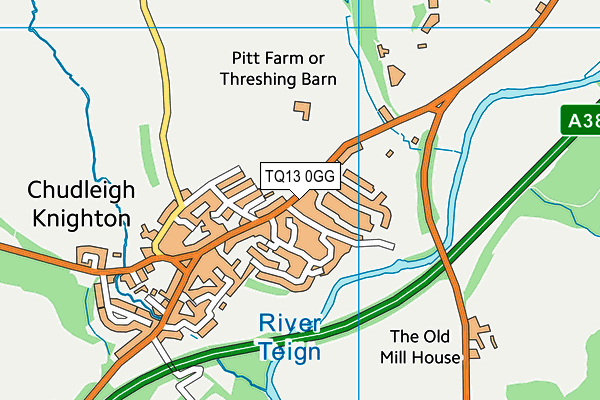 TQ13 0GG map - OS VectorMap District (Ordnance Survey)