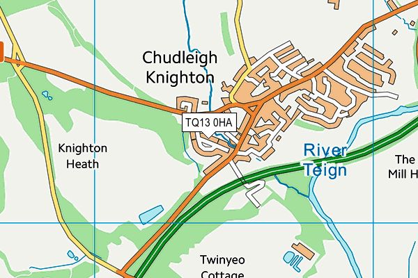 TQ13 0HA map - OS VectorMap District (Ordnance Survey)