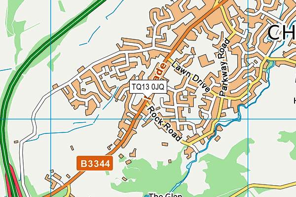 TQ13 0JQ map - OS VectorMap District (Ordnance Survey)