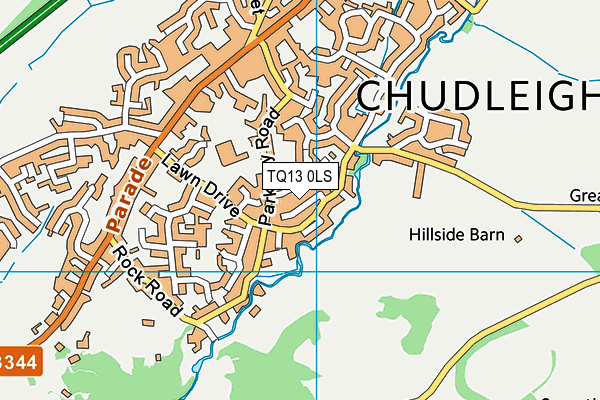 Chudleigh Pool  map (TQ13 0LS) - OS VectorMap District (Ordnance Survey)