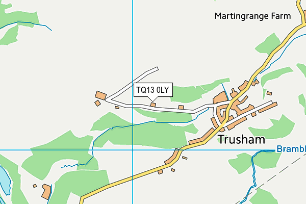 TQ13 0LY map - OS VectorMap District (Ordnance Survey)