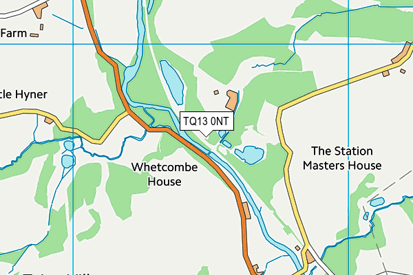 TQ13 0NT map - OS VectorMap District (Ordnance Survey)