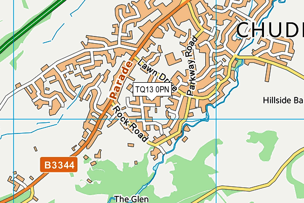 TQ13 0PN map - OS VectorMap District (Ordnance Survey)