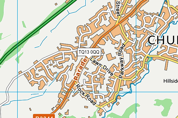 TQ13 0QQ map - OS VectorMap District (Ordnance Survey)