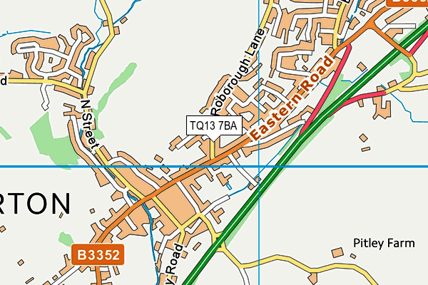 TQ13 7BA map - OS VectorMap District (Ordnance Survey)