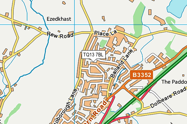 TQ13 7BL map - OS VectorMap District (Ordnance Survey)