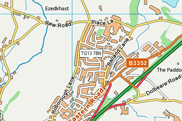 TQ13 7BN map - OS VectorMap District (Ordnance Survey)