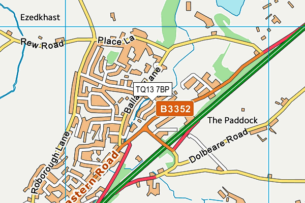 TQ13 7BP map - OS VectorMap District (Ordnance Survey)