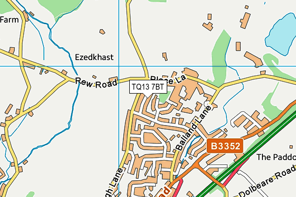 TQ13 7BT map - OS VectorMap District (Ordnance Survey)