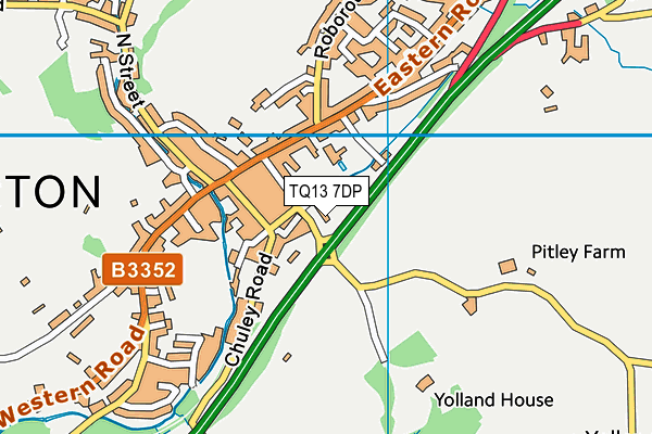 TQ13 7DP map - OS VectorMap District (Ordnance Survey)