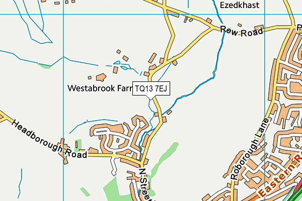 TQ13 7EJ map - OS VectorMap District (Ordnance Survey)