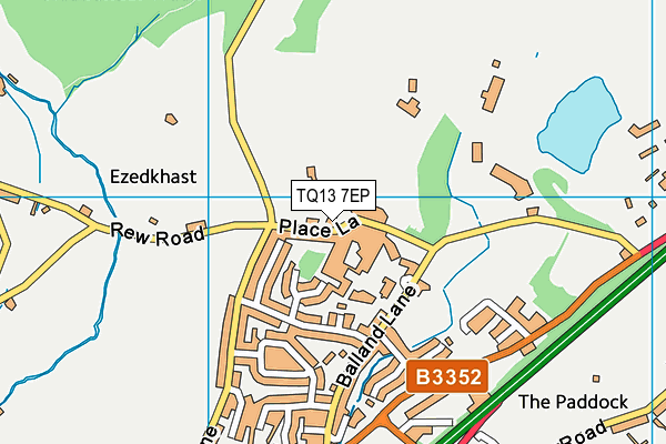 TQ13 7EP map - OS VectorMap District (Ordnance Survey)