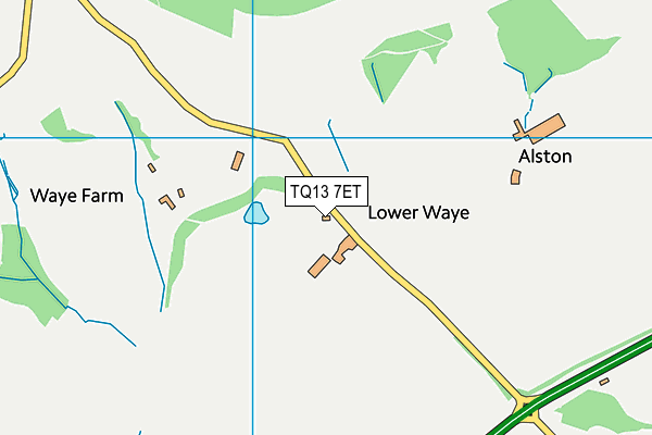 TQ13 7ET map - OS VectorMap District (Ordnance Survey)