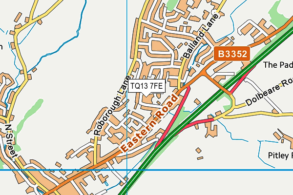 TQ13 7FE map - OS VectorMap District (Ordnance Survey)