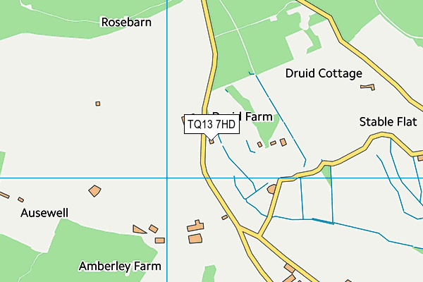 TQ13 7HD map - OS VectorMap District (Ordnance Survey)