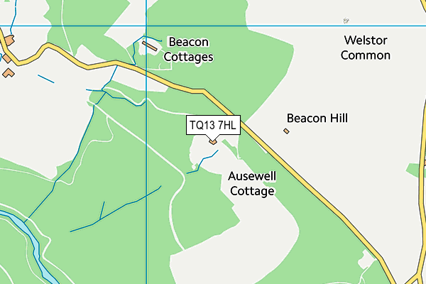 TQ13 7HL map - OS VectorMap District (Ordnance Survey)