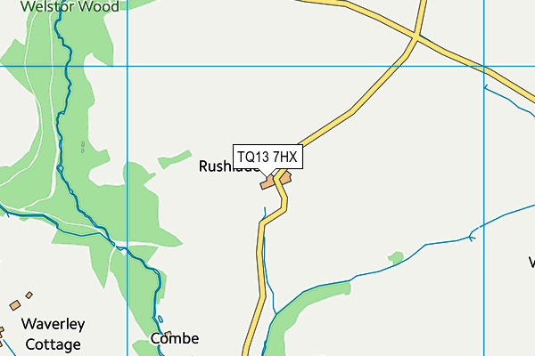 TQ13 7HX map - OS VectorMap District (Ordnance Survey)
