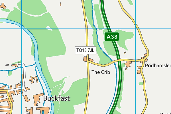 TQ13 7JL map - OS VectorMap District (Ordnance Survey)