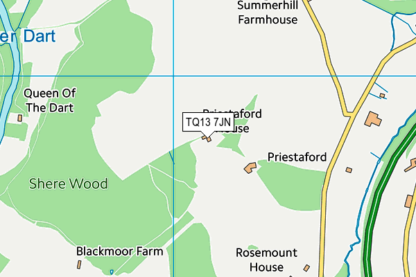 TQ13 7JN map - OS VectorMap District (Ordnance Survey)