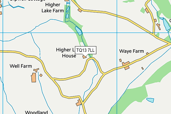 TQ13 7LL map - OS VectorMap District (Ordnance Survey)