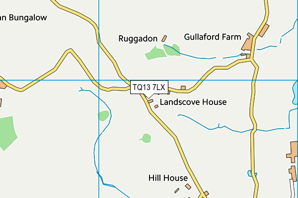 TQ13 7LX map - OS VectorMap District (Ordnance Survey)