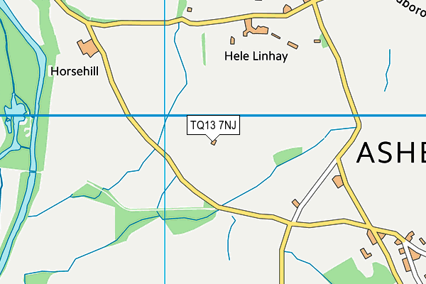 TQ13 7NJ map - OS VectorMap District (Ordnance Survey)