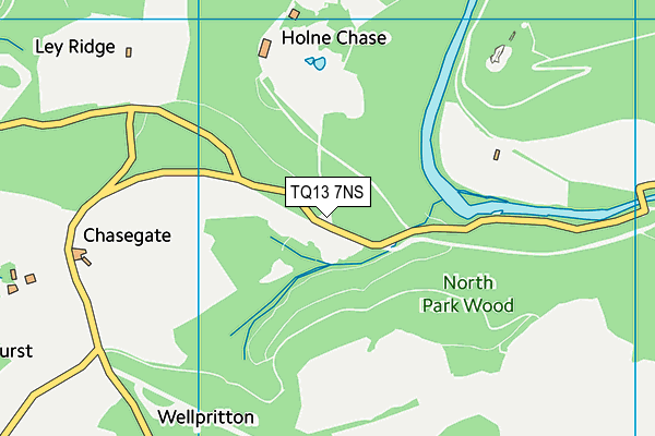 TQ13 7NS map - OS VectorMap District (Ordnance Survey)