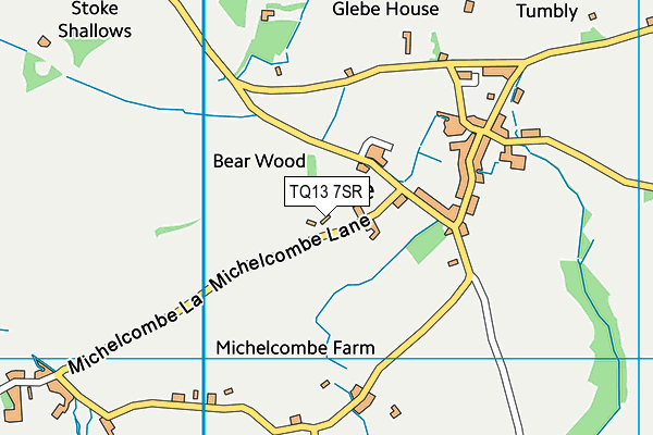 TQ13 7SR map - OS VectorMap District (Ordnance Survey)