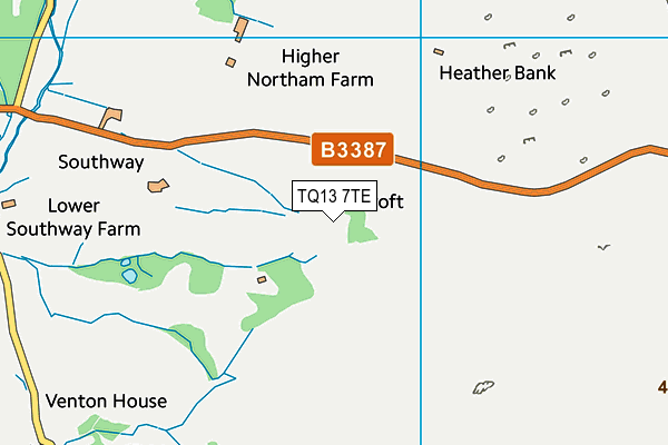 TQ13 7TE map - OS VectorMap District (Ordnance Survey)